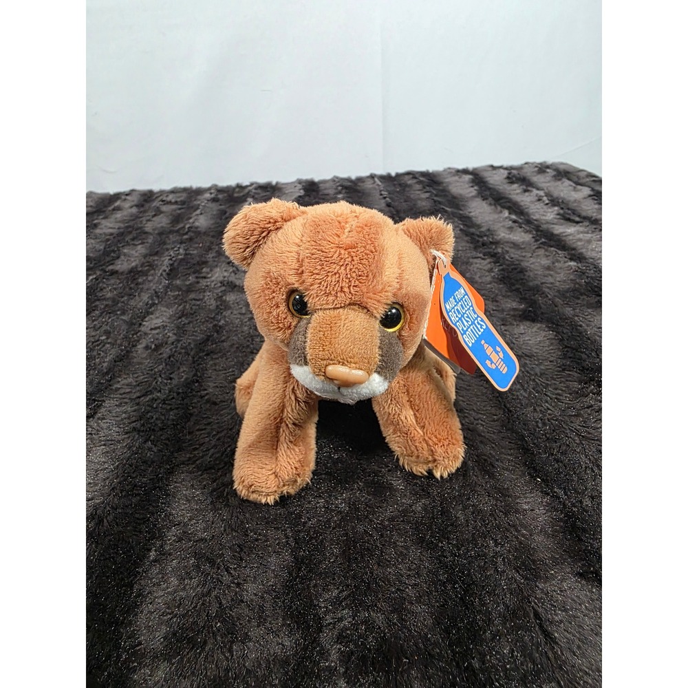 Wild Republic PocketKins Eco Mountain Lion Plush 27892 Recycled Plastic Cougar